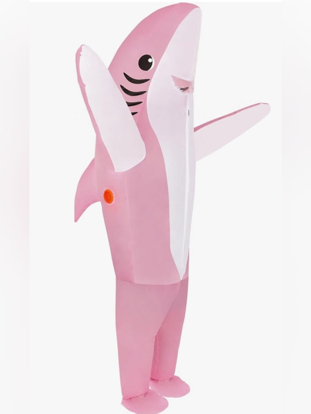 Kids Pink Inflatable Shark One-Piece Bodysuit